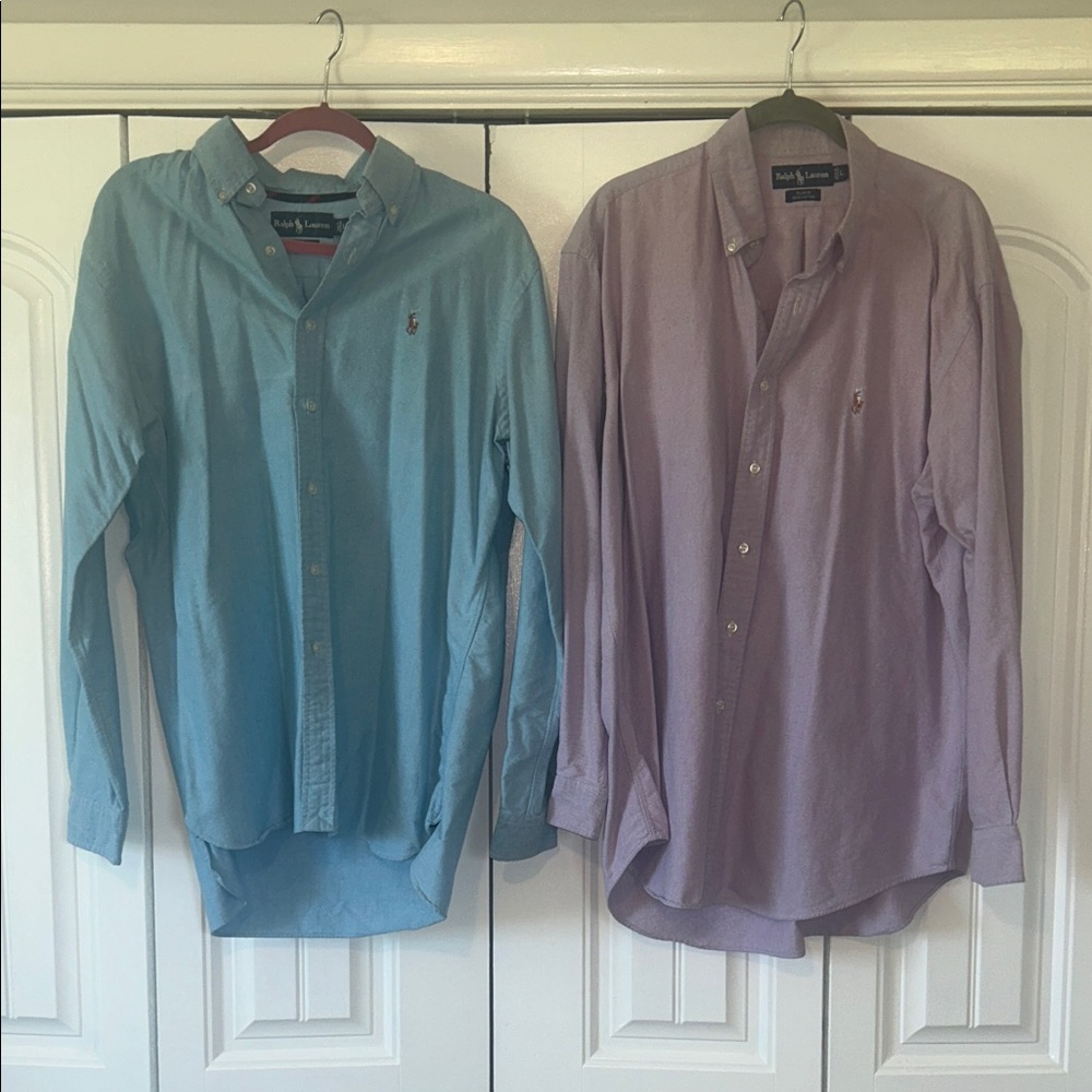Ralph Lauren Men’s Button-Down Shirts Bundle - Light Blue & Lavender